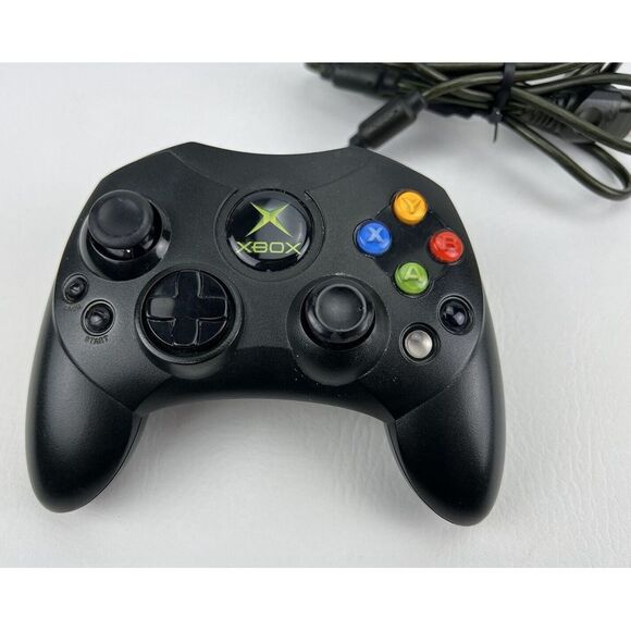 Original Wired Microsoft Xbox Controller S in Black No. X08-69873 - Picture 6 of 10